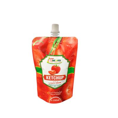 China Recyclable Sauce Chili Ketchup Pack Bags Food Grade Stand Up Pouch With Spout for sale