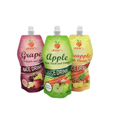 China Recyclable Custom Logo Plastic Packaging Bag 170ML Liquid Spout Pouch For Fruit Juice for sale