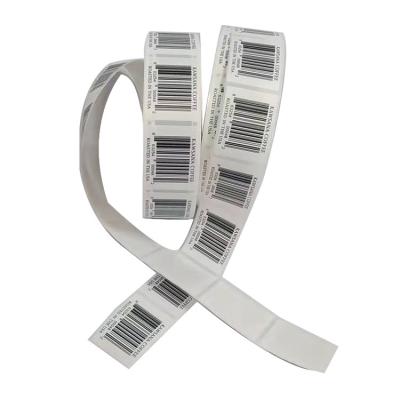 China Waterproof Custom Vinyl Barcode Sticker Roll White Label Printing Sticker for sale