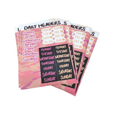 China Waterproof Waterproof Vinyl Printing Custom Kiss Cut Sticker Sheet for sale