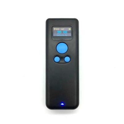 China Wireless BT 2.4G Barcode Reader BLE QR Code Scanner 2D Mini Blue Tooth Small 1D Barcode Scanner with A4 LCD Screen Display Size for sale