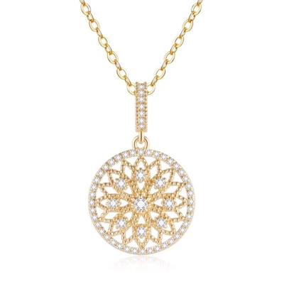 China Romantic 18K Gold Plated Fashion Necklace White Gold Micro-Set Zircon Stud Dangle Earrings for sale