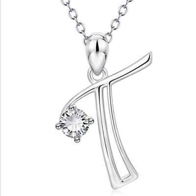 China Other Hot Sale 26 Letter Pendant English Fashion High End Diamond Necklace for sale