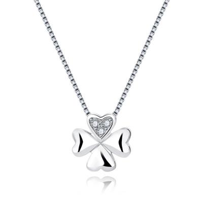 China Other Fashion New Simple Four Leaf Clover Pendant Necklace Chain Jewelry for sale