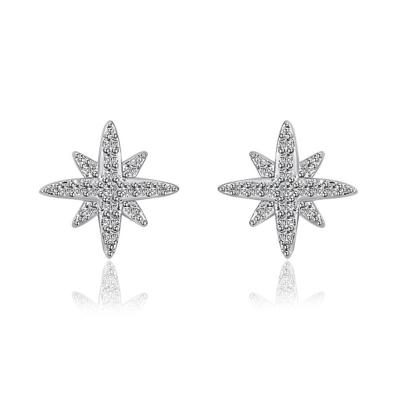 China Other Classic Fashion Star Snowflake Star Earrings Rice Star Silver Jewelry for sale