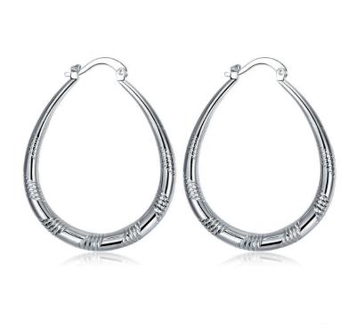 China Fashion 925 Fashion 925 Hoop Earrings Silver Plated Hot Selling Wholesale Creative Hoop Earrings for sale