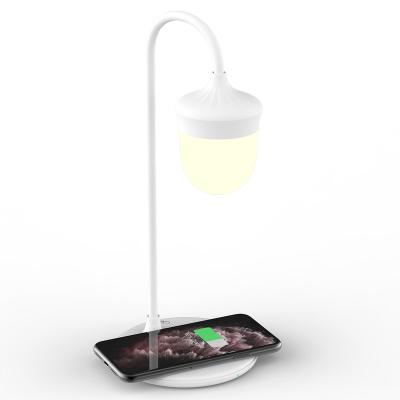 China Smart Phone Night Light 2 in 1 Multifunctional Charging 15W Wireless Charger for Mobile Phone with Lamp for sale