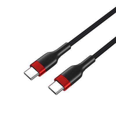 China Fast Shipping Mobile Phone USB C to C 3A Charging PD 60W Braided Data Cable For Mobile Phone for sale