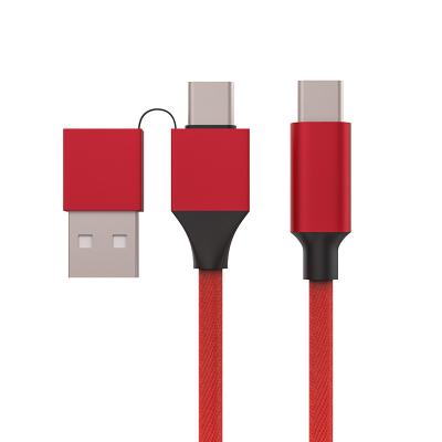 China Mobile phone 2 in 1 3A 5A OEM ODM fast charging type c to type c data usb cable for Samsung for sale