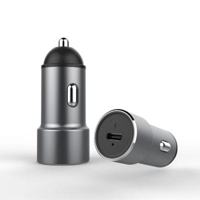 China Factory Direct Sales Mobile Phone 1 Type-C Left Metal Car USB Charger 12V 1.5A PD18W USB Car Charger for sale