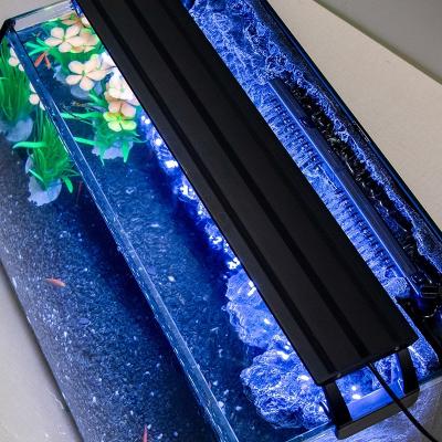 China Adjustable Hygger Metal Alloy Crate Viable Waterproof Shine WRGB LED Aquarium Lights Full Spectrum for sale