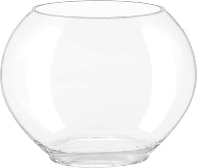 China Aquarium Fish Tank Mini Glass Oblate Fish Bowl Viable Kit for sale