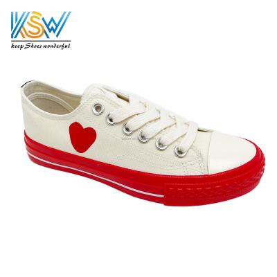 China Fashion Trend Low cut lace up OEM Customized logo & Lady Canvas lady's  womens Sports Vulcanized Skateboard Shoes for sale