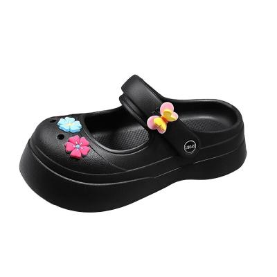 China Massage Newly design OEM customized Slip on High flexible flower charm decoration EVA clogs shoes for women for sale