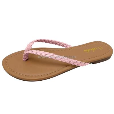 China Light Weight Hot sales Classic OEM Customized design Flat non slip sole Ladies womens  Flat Sandals slipper Shoes for sale