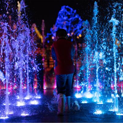 China Beautiful Led Modern Kids Playground Light Stainless Steel Dry Land Water Fountain Floor Outdoor Fountain for sale