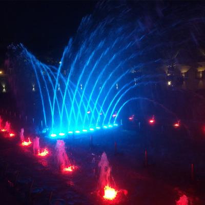 China Modern high quality large garden outdoor decorative fountain RGB led light floating dancing water fountain for sale