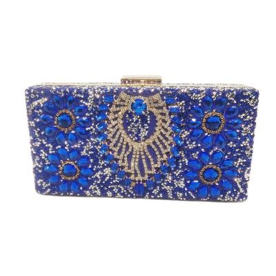 China Casual Women's Crystal Evening Bag Retro Beaded Clutch Bags Purse Wedding Party Shoulder Bags for sale