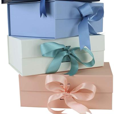 China Handmade Folding Wedding Paper Baby Shower Packaging Gift Boxes for sale