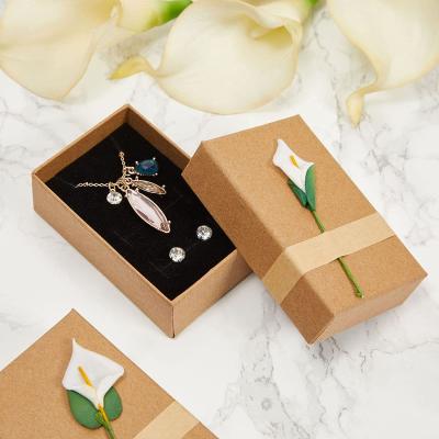 China Recyclable Custom Logo Necklace Earrings Packaging Luxury Paper Jewelry Box for sale