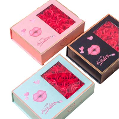 China Recyclable Luxury Candy Lipstick Colorful Gift Box Rose Gift Box Packaging for sale