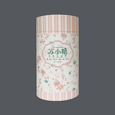 China 2020 Recycled Materials Recycled Paper Tube Packaging Multiple Color Printing Cardboard Tea Tube Cylinder Paper Gift Box With Lid for sale