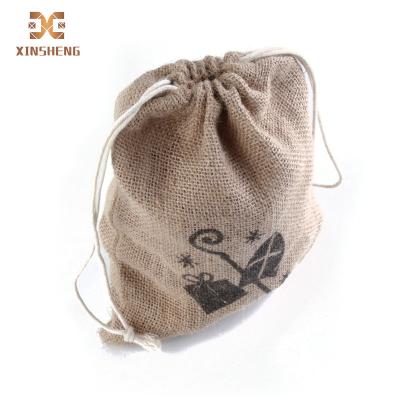 China Colorful Plaid Gift Drawstring Bag Small Jute Burlap Sack High Quality Cheap Style New Shopping Bag New for sale