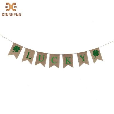 China 13 Flags Vintage Burlap Burlap Bunting Banner Wedding Automotive Photography Props Celebration Party Decoration Banner for sale