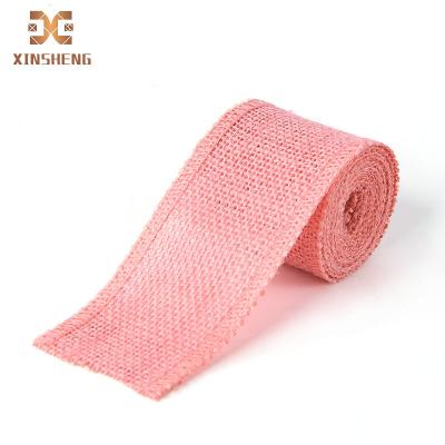 China Viable Chinese Burlap Lace Ribbon Roll Volume Burlap Lace Tape Party Burlap Decoration for sale