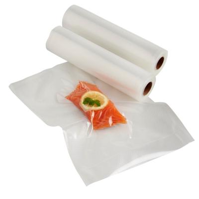 China Moisture Proof In Stock Transparent Textured Vacuum Roll Bag Meat, Eggs, Cooked Food, Grains Packaging Bag 17cmx5m for sale