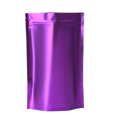 China Matte Purple Colorful Matte Foil Moisture Proof Bags Stand Up Ziplper Pouch for Tea or Coffee Packaging for sale