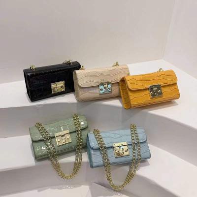 China 2022 Fashion Mini Crocodile Pattern PU Leather Bags Women Small Shoulder Chains Ladies Handbags Candy Purse for sale