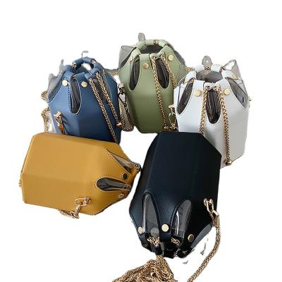 China Wholesale Fashion Ladies Handbags Fashion Bucket Bag For Women Chain Cross - Body Purses For Girls for sale