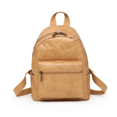 China Tyvek Brown Backpack Unisex Casual Stylish Eco Friendly Waterproof Paper Bag for sale