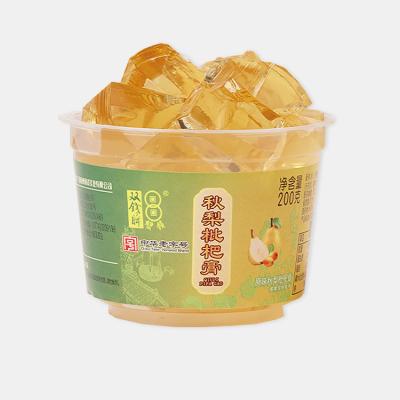 China Nutrient Double Coins Brand Multi Flavor Jelly Pearl Loquat Freeze 200g Bowl Packaging Herbal Jelly for sale