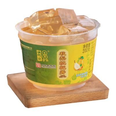 China New Products Natural Nutrient Ingredients Manufacturer Healthy Bowl 200g Packing Pearl Loquat Jelly for sale