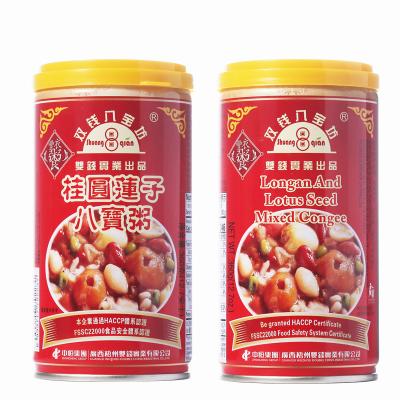 China 2023 Delicious Specialty Wuzhou Food Healthy Double Cooked Coins 360g Brand Longan and Lotus Seed Mixed Congee for sale