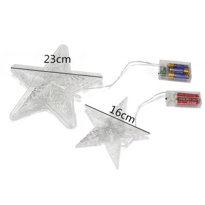 China Five-pointed Star Chrismas Tree LED Fairy Night Light Lamp for Outdoor Garden Christmas Tree Topper Decoration for sale