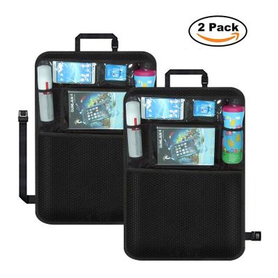 China Business Car Back Seat Organizer 6 Storage Pockets with Tablet Holder Protector for Kids Children Car Accessories for sale