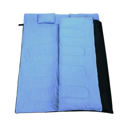 China High Quality Lightweight Waterproof Polyester Sleeping Bag Winter Double Sleeping Bag Outdoor Sleeping Bag With Pillow for sale