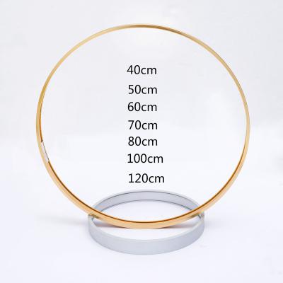 China Circular frame line photo frame mirror frame photo frame aluminum alloy round decorative wire drawing box metal processing factory for sale