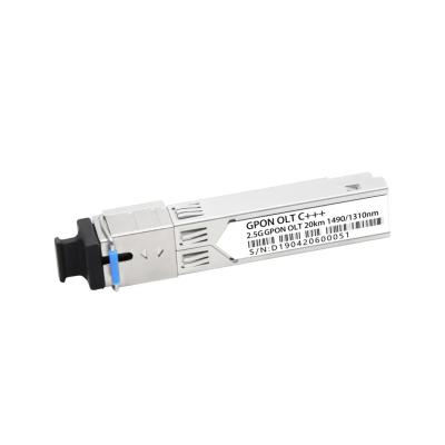 China Strong stability and efficient transmission Sfp 2.5/1.25g single mode 20km sfp module gpon optical transceiver C+ C++ C+++ PON SFP Module for sale