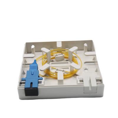 China FTTH FTTB FTTX Solution FTTH Fiber Optic Wall Mounting 1 2 4 Port Face Plate Wall Socket sc upc for sale