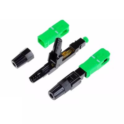 China FTTH FTTxFTTB Network Free sample Fiber Optic Quick Connector 60mm Conector APC Splice Fast Connector SC APC for sale