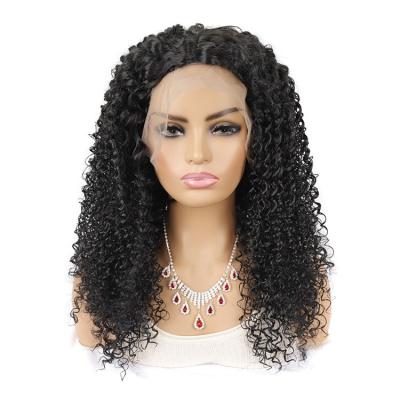 China Wholesale Kinky Curly Curly Wigs Synthetic Hair Wig Machine Stitched Wig Fiber Hair for sale