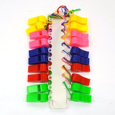 China Sports Activities 12 Packs Color Plastic Whistle Mix Whistle For School Sports Event Safety Whistle For Outdoor for sale