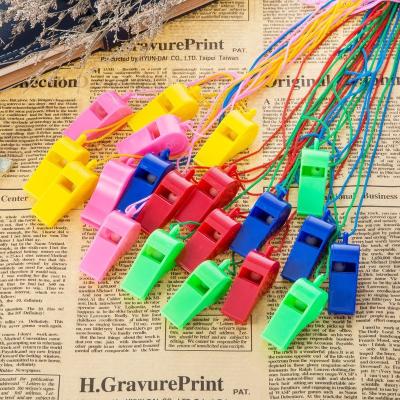 China Hot Selling 12 Packs Colorful Sports Plastic Sports Activities Whistle Multi Function Whistle For Outdoor Activities for sale