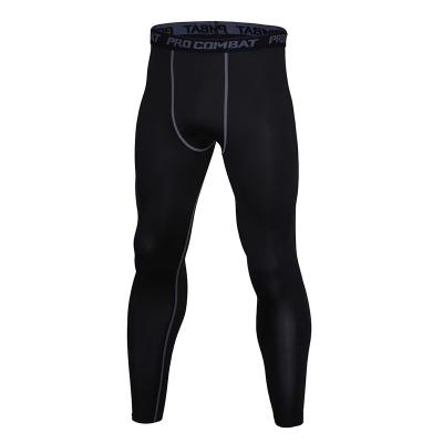 China Elastic Men's High Elastic Men's Running Tights Breathable Basketball Workout Compression Quick Dry Pants For Men for sale