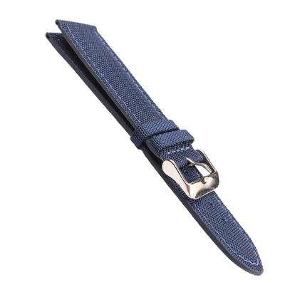 China Fashion Trend Luxury Fashion Customized Sailcloth Leather Watch Band for sale