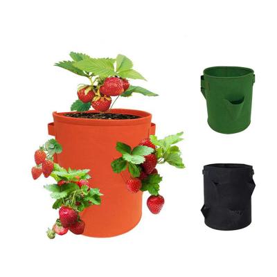 China Eco-Friendly Recycle Multi-Mouth Grow Bag 10 Gallon Strawberry Tomato Planting Bags Reusable Gardens Balconies Flower Herb Planter for sale